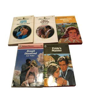 Vintage 80s Harlequin Romance Novels Paperback Various Authors & Titles Lot of 5